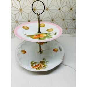 Two-Tier Dessert‎ Stand | Vintage China  | Bridal Decor